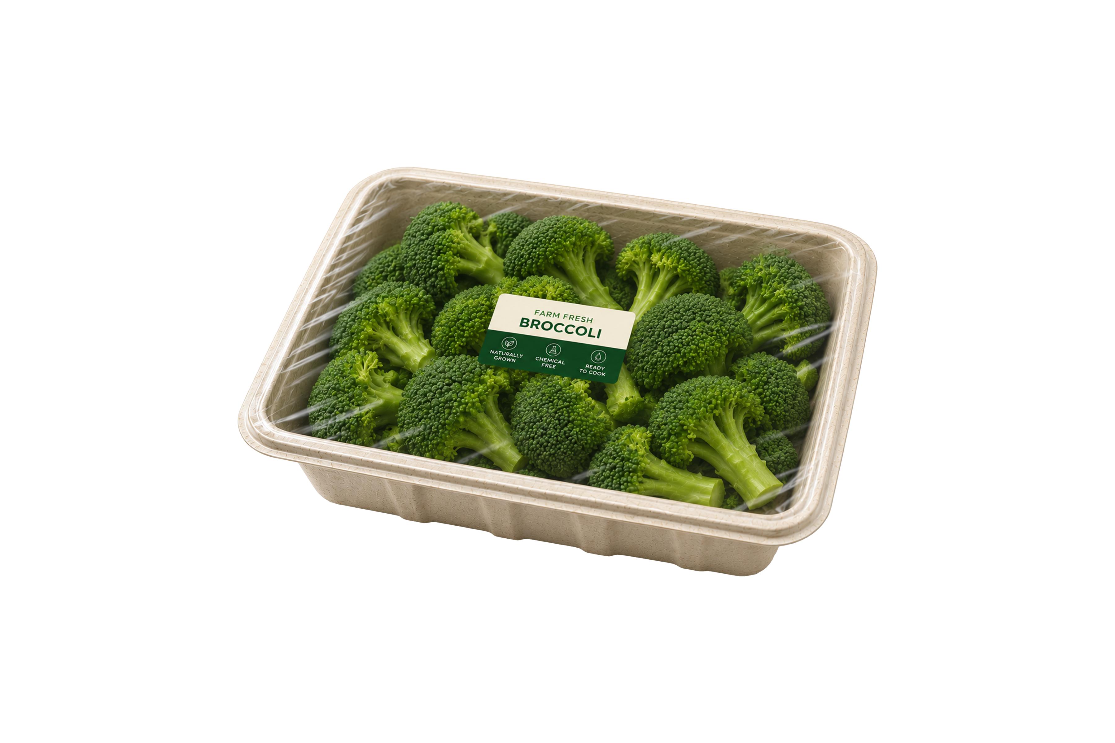 QRCOPAR molded fibre produce tray top view